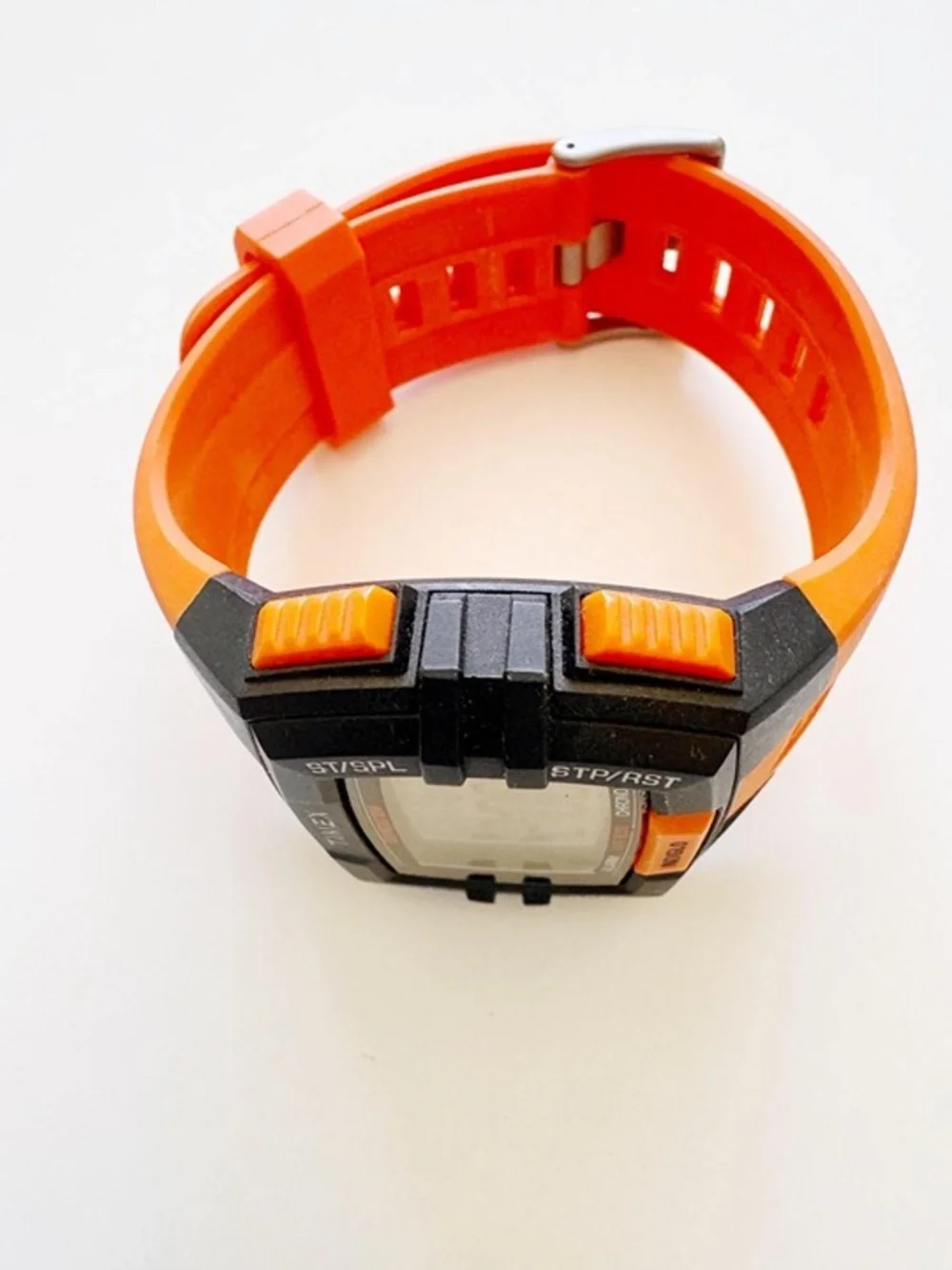 Timex Expedition Men's Watch Orange Black Digital Chrono Alarm 45mm Run